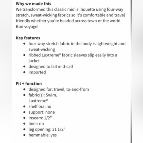 Lululemon | Out Of This World | Black Dress| Size 6 - Picture 10 of 10